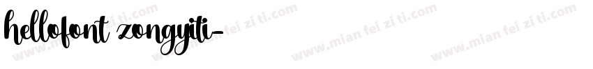 hellofont zongyiti字体转换